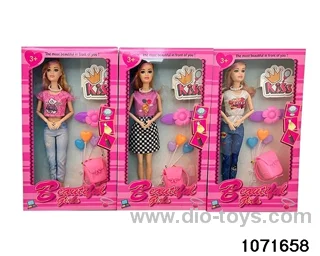 11.5 inch 9 jointed doll set in window box