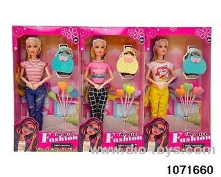 11.5 inch 9 jointed doll set in window box