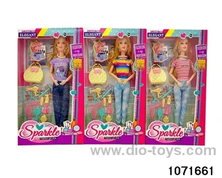 11.5 inch 9 jointed doll set in window box