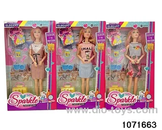 11.5 inch 9 jointed doll set in window box