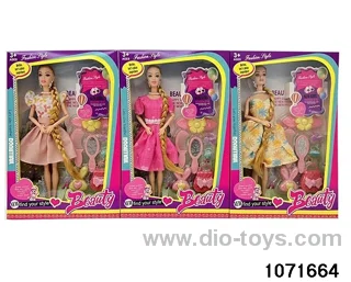11.5 inch 9 jointed doll set in window box