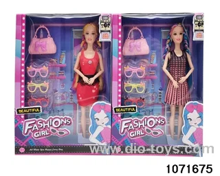 11.5 inch 9 jointed doll set in window box