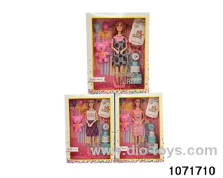 11.5 inch 9 jointed doll set in window box