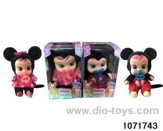 9 inch doll set with 4 voices music in window box