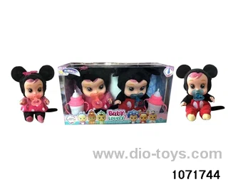 9 inch doll set with 4 voices music in window box
