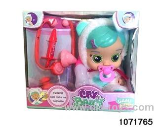 14 inch doll set with 4 voices music in window box