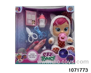 14 inch doll set with 4 voices music in window box