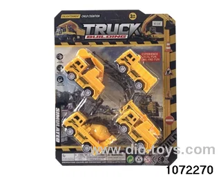 pull back engineering vehicles set in Blister card