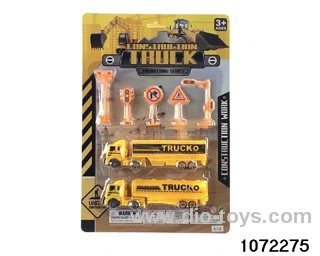 pull back engineering vehicles set in Blister card