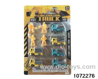 pull back engineering vehicles set in Blister card