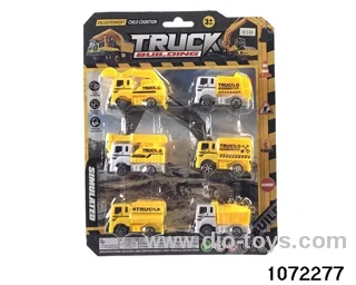 pull back engineering vehicles set in Blister card