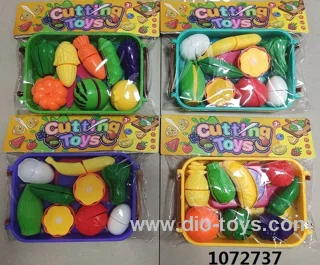 Cutting fruits toys in PVC header bag
