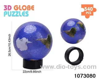 Earth Globe 3D Puzzle (540PCS) in high frequency