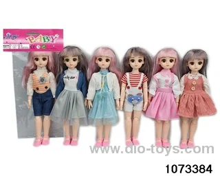 14 inch 12 jointed doll in PP bag with header