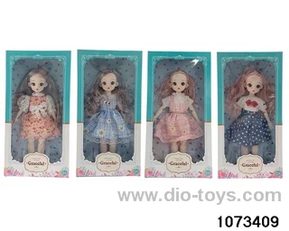 14 inch 12 jointed doll in window box