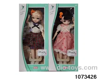 14 inch 12 jointed doll in window box