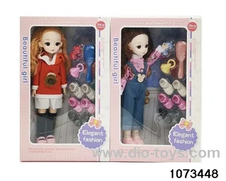 14 inch 12 jointed doll in window box