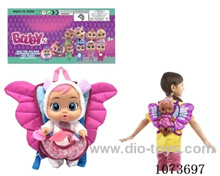 14inch doll with butterfly backpack