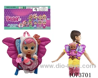 14inch doll with butterfly backpack