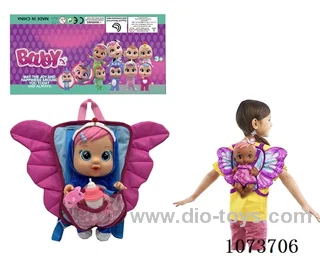 14inch doll with butterfly backpack