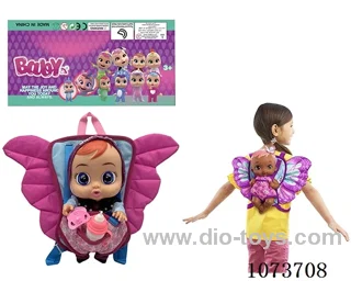 14inch doll with butterfly backpack