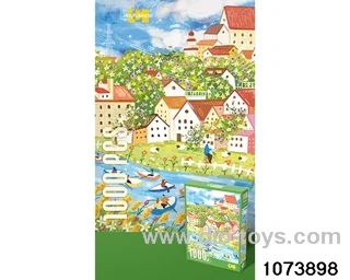 1000pcs puzzle in bottom box