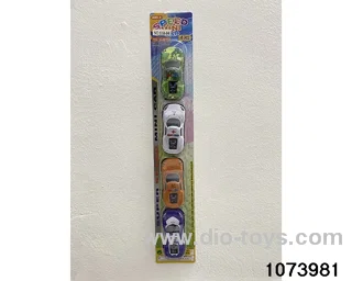 4pcs Alloy Pull Back Car in Blister card