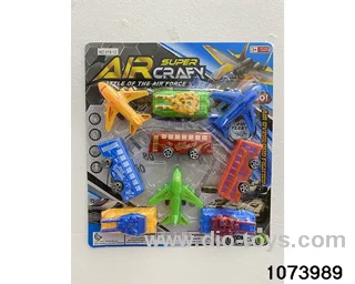 Sliding toy car set in Blister card