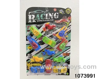 Sliding toy car set in Blister card