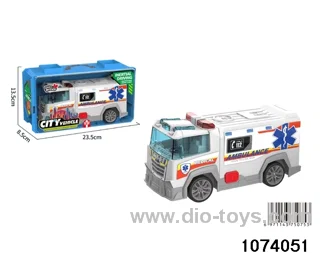 Friction ambulance with light/sound