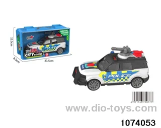 Friction police car with light/sound