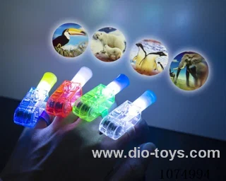 Luminous finger light with projection