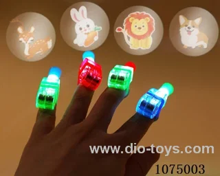 Luminous finger light with projection