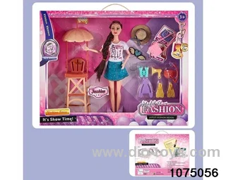 11.5 inch 9 jointed doll set in window box