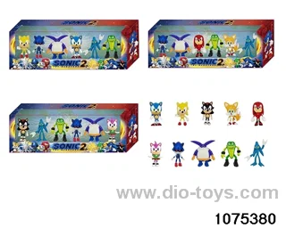 3 inch Sonic Figurine Set in window box