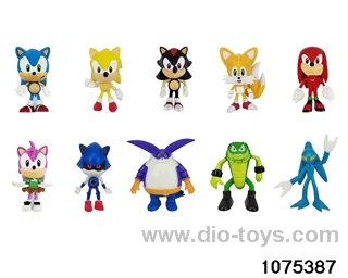 3 inch Sonic Figurine Set in opp bag