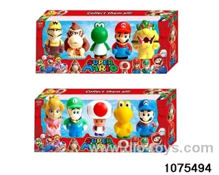 3 inch Super Mario Figurine Set in window box