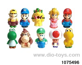 3 inch Super Mario Figurine Set in opp bag