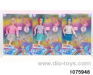 11.5 inch 12 jointed doll set in window box