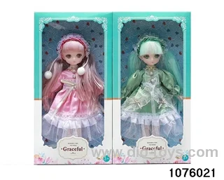 14 inch 12 jointed doll set in window box