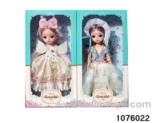 14 inch 12 jointed doll set in window box