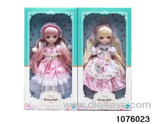 14 inch 12 jointed doll set in window box
