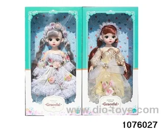 14 inch 12 jointed doll set in window box