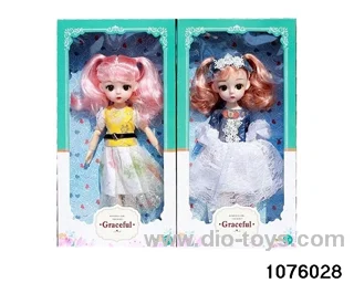 14 inch 12 jointed doll set in window box