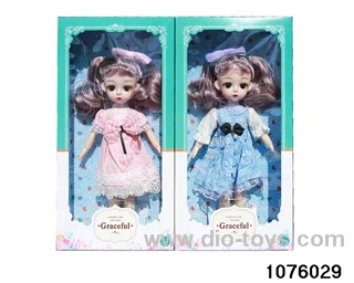 14 inch 12 jointed doll set in window box