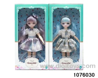 14 inch 12 jointed doll set in window box