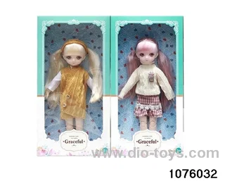 14 inch 12 jointed doll set in window box
