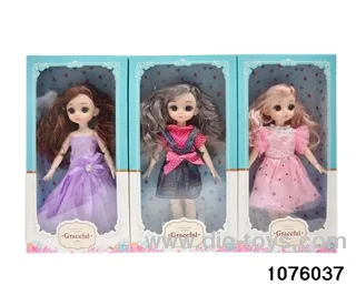 14 inch 12 jointed doll set in window box