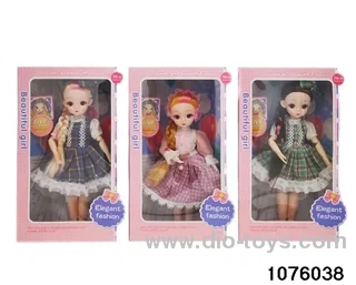 14 inch 12 jointed doll set in window box