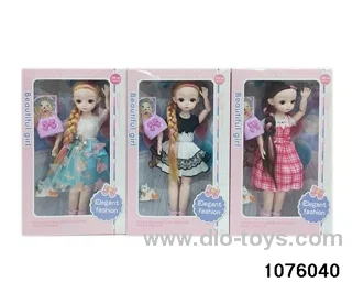14 inch 12 jointed doll set in window box